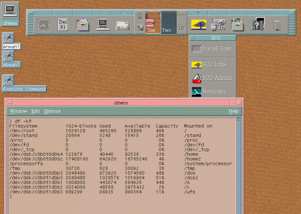 UnixWare7 CDE-Desktop